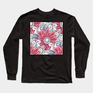 Spring Pattern with Floral Motifs Long Sleeve T-Shirt